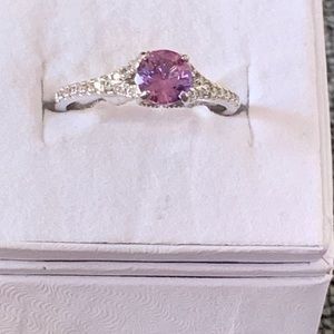 Bomb Party Lab Created Rhodolite on rhodium plating